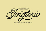 Jinglers - Monoline Script Font, a Script Font by Arendxstudio (Thumbnail 1 of 11)
