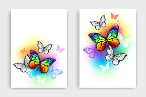 Design With Rainbow Butterflies