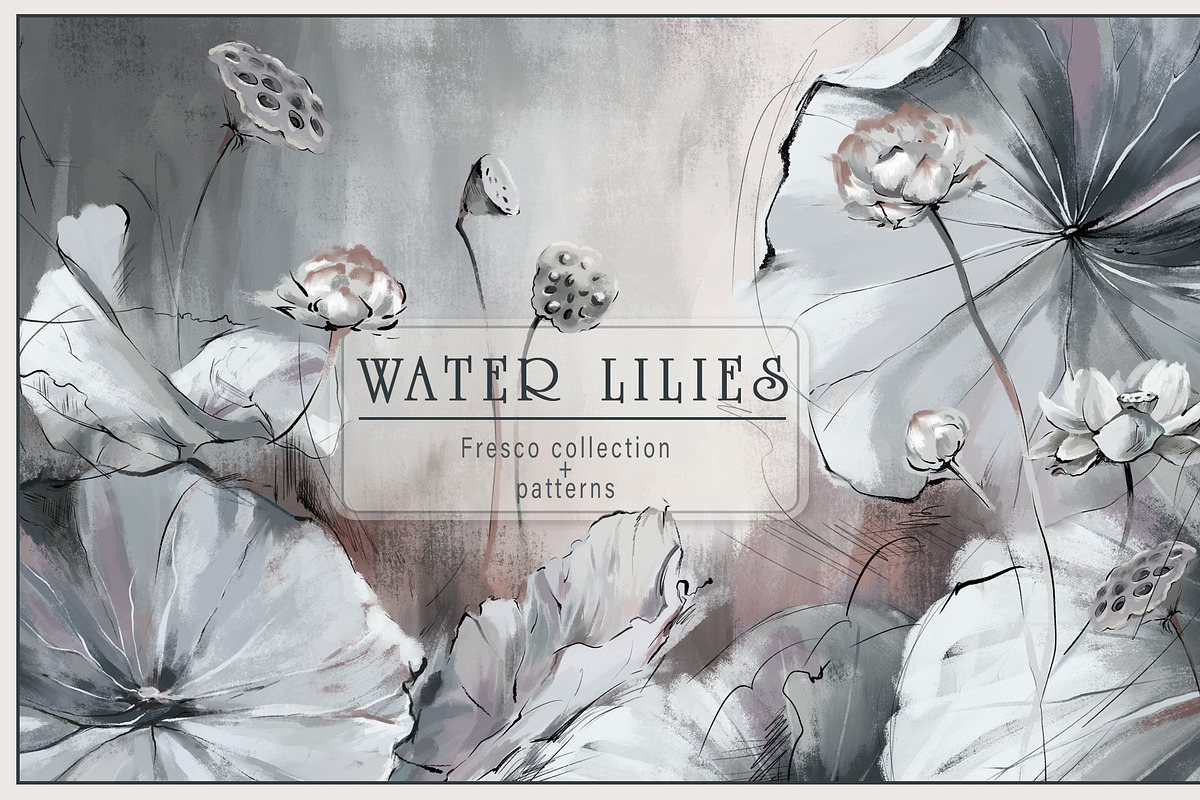 Fresco collection WATER LILIES, a Wallpaper Graphic by Natalia0307 (Photo 1 of 18)