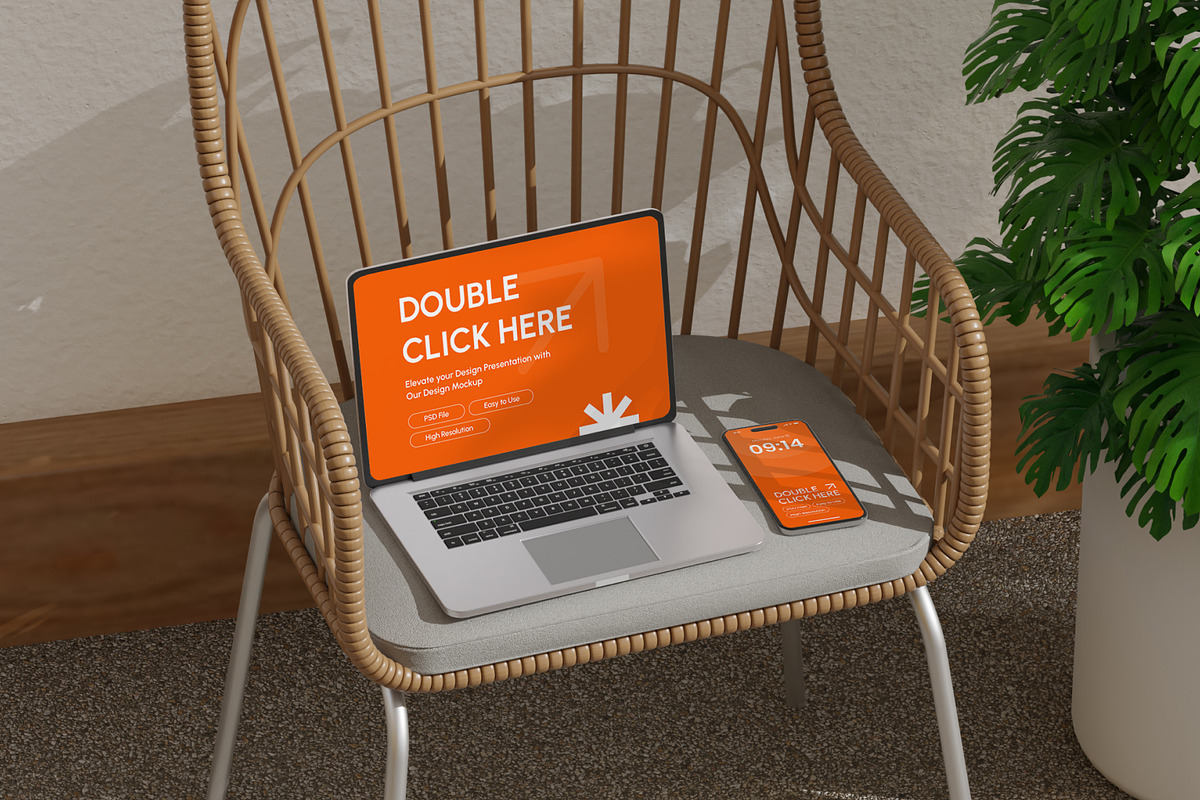 Cove - Rattan Chair Device Mockup, a Device Mockup by orenjidesign (Photo 4 of 10)