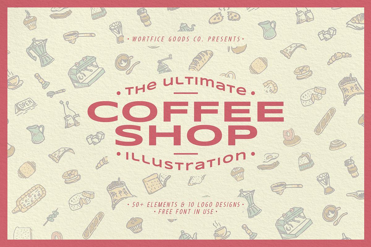 Coffee Shop Illustration Package, a Food Illustration by Wortfice (Photo 1 of 8)