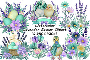 Lavender Easter Clipart Bundle, an Illustration by Daily.Designs (Thumbnail 1 of 3)