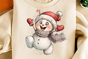 Funny Christmas Snowman PNG Bundle, a Work Illustration by SinaCreation (Thumbnail 5 of 6)