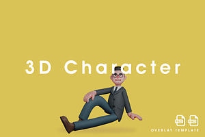 sits on the floor with one leg bent, a Person Illustration by overlaytemplates