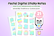 PLR Digital Sticker Sticky Notes, a Stationery Template by Tas Creative Studio (Thumbnail 2 of 7)