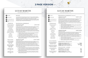 Modern Simple CV Resume Word