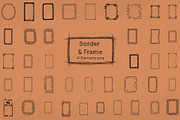 Hand Drawn Border & Frame PNG Bundle, an Object Graphic by Shahjahangdb1 (Thumbnail 2 of 3)