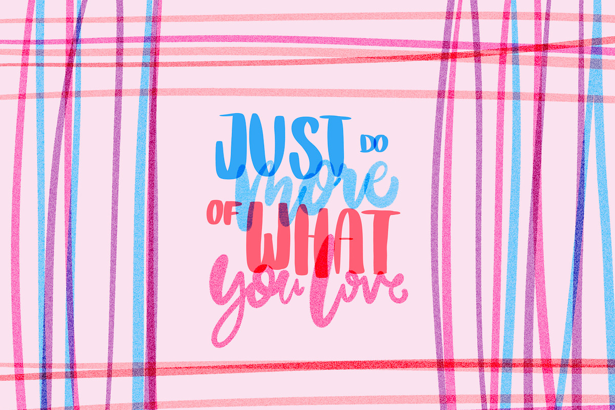 14 procreate riso lettering brushes, a Brush Add-On by laura.design (Photo 6 of 8)
