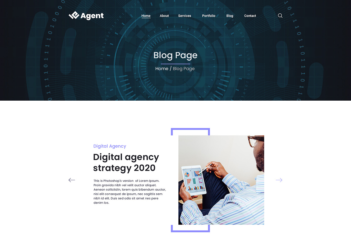weAgent Digital Agency PSD Template, a Landing Page Template by Andit themes (Photo 5 of 8)