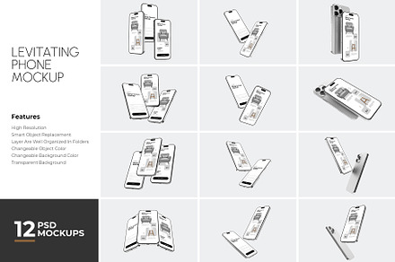 Levitating Phone Mockup