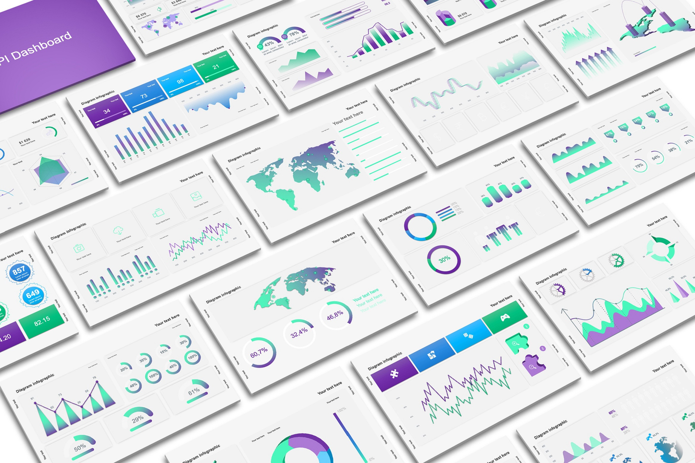 KPI Dashboard PowerPoint Template, a Presentation Template by alexdndz