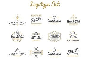 Awesome Barber Shop Icons And Logo