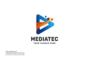 Media Gradient Colorful Vector Logo, a Branding & Logo Template by yuanesei