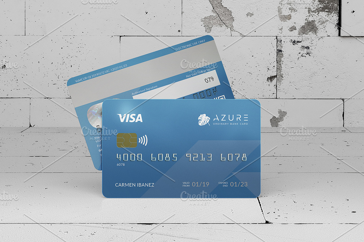 Azure Bank Card, a Card Template by fisihsani (Photo 5 of 11)