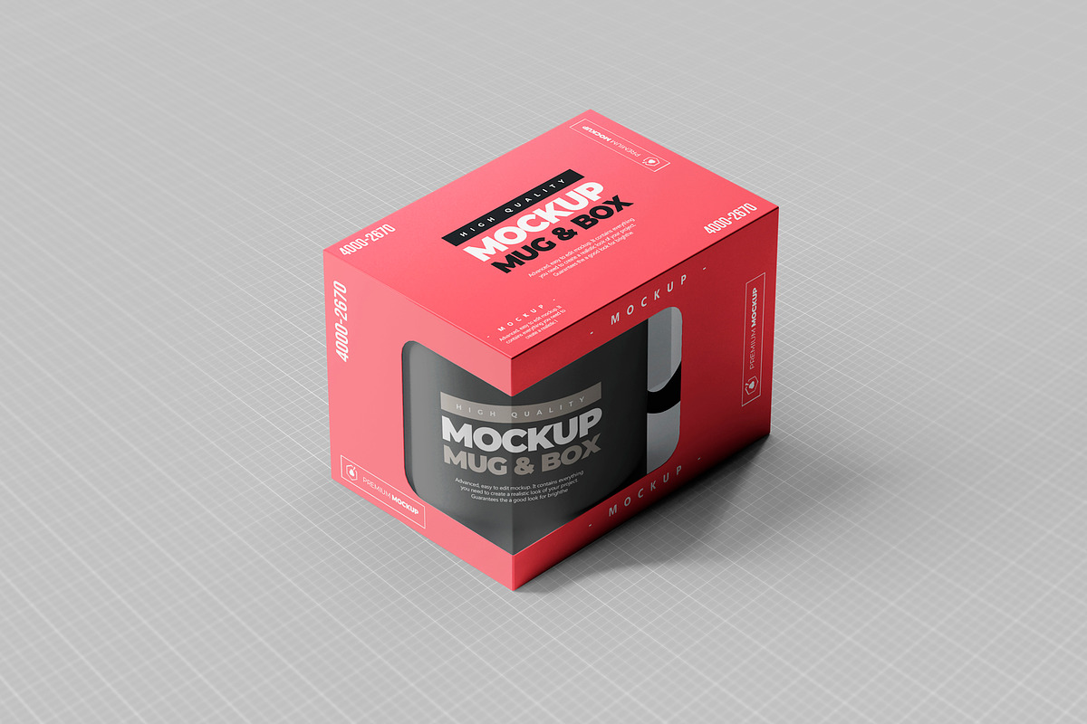 Mug & Box Mock-up 2, a Cups & Container Mockup by Nevada63 (Photo 2 of 2)