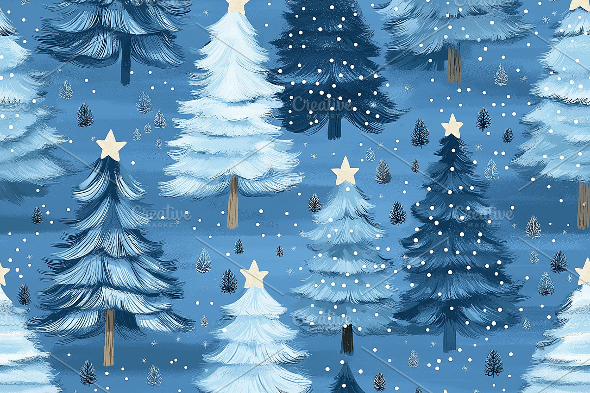 Seamless pattern christmas trees pattern creating a winter wonde, a Pattern Graphic by Studio ANNA