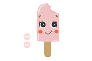 Cute Ice Cream Illustration, a Food Illustration by ⋒DesignECShop⋒ (Thumbnail 1 of 3)