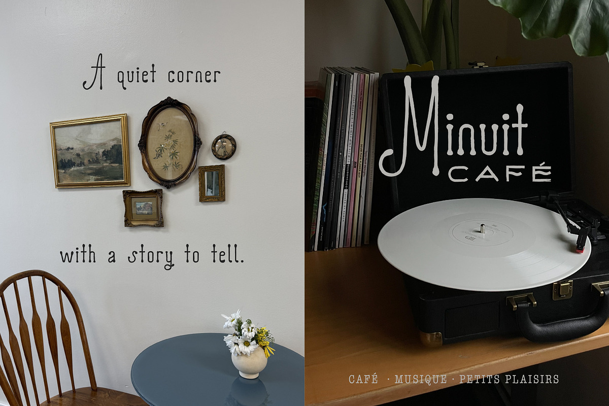 ParfumDeMinuit Modern Vintage Script, a Sans Serif Font by Struvictory.art (Photo 3 of 9)