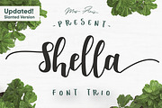 Shella Font Trio, a Script Font by Masanis (Thumbnail 1 of 10)