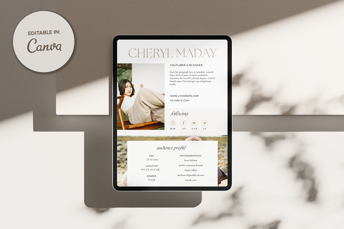 2 Page Media Kit Canva Template, a Templates & Theme by Tabitha Emma (Photo 4 of 5)