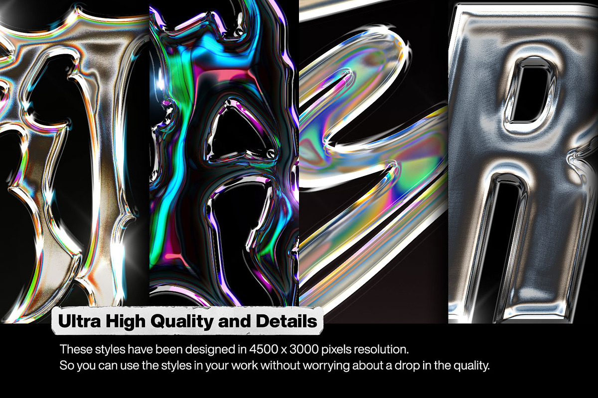 Chrome Text Styles Bundle - 50% OFF, a Layer Style Add-On by Hyperpix Productions (Photo 47 of 47)