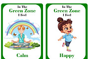 Zones of Regulation Flash Card, an Education Illustration by DigitalsDesigns (Thumbnail 4 of 9)