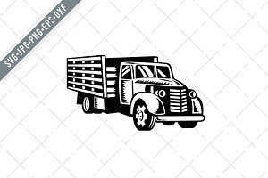 Vintage American Pickup Truck SVG