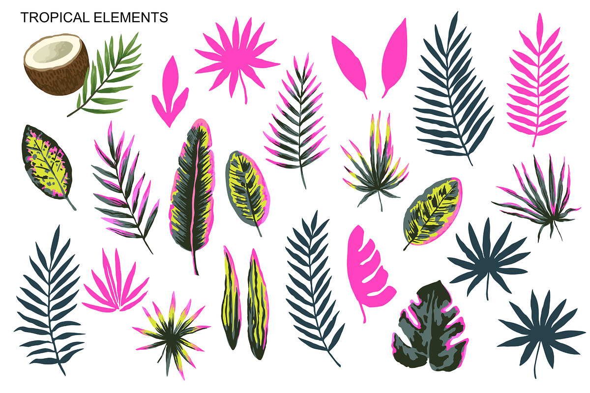 Neon tropical collection, a Pattern Graphic by Robusta (Photo 15 of 22)