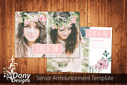 Senior Graduation Card -SE002, an Invitation Template by DonyDesigns (Thumbnail 1 of 2)
