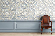Vintage Wallpaper Paneling Mockup, a Household Mockup by 1001 mockups (Thumbnail 3 of 7)
