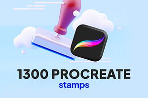 1300 Procreate stamps bundle