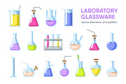 Laboratory glassware set, pattern, an Object Illustration by Good Studio (Thumbnail 1 of 7)
