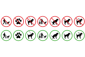 No Allowed Animal Toilet Sign, an Animal Illustration by Vector Creator