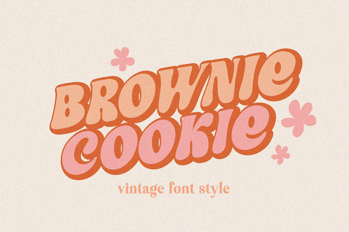Brownie Cookie Cute Retro Font, a Handwritten Font by BarcelonaShop (Photo 1 of 10)