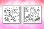 Girl Spaces Cozy Moments, a Decorative Illustration by Ink Gallery (Thumbnail 3 of 4)