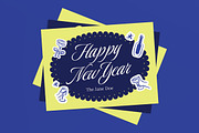 New Year Greeting Card, a Card Template by graphicook (Thumbnail 1 of 3)