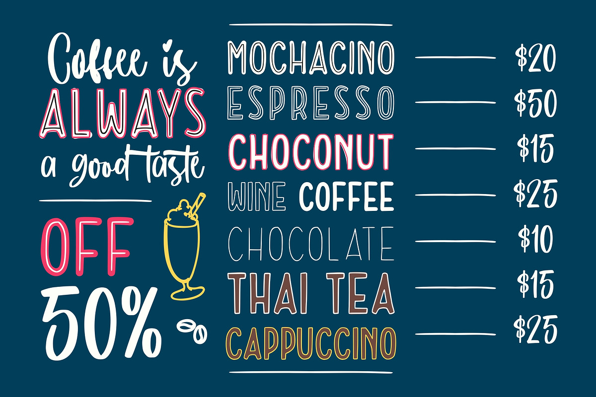 Hello Eatery - Handlettering Pack, a Font by Garisman Std (Photo 3 of 9)
