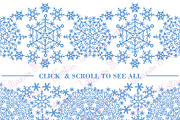 Snowflakes seamless lace borders 01, a Pattern Graphic by Tatianakost49 (Thumbnail 2 of 6)