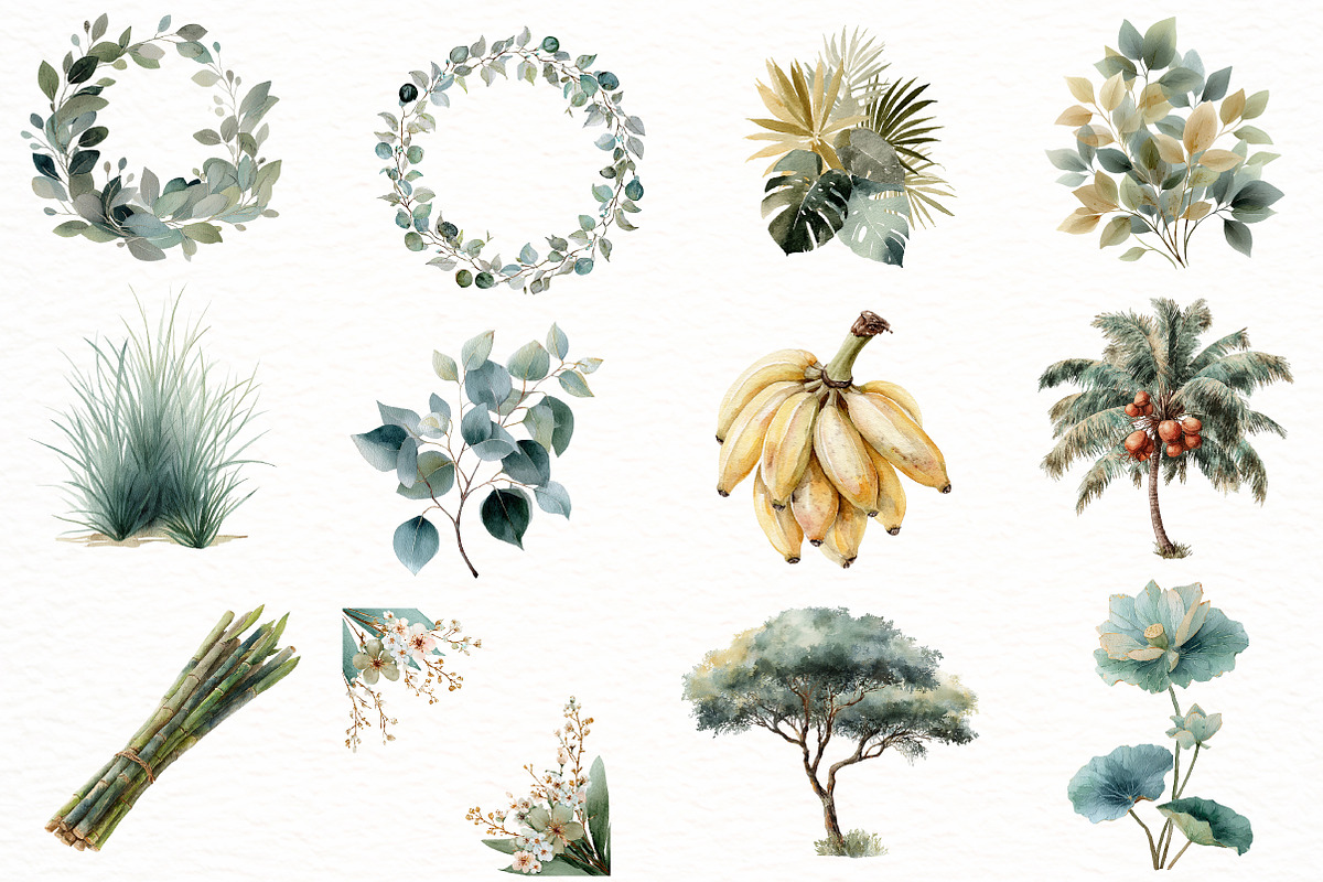 Watercolor Cute Baby Safari Animals, an Illustration by Designworld (Photo 7 of 8)