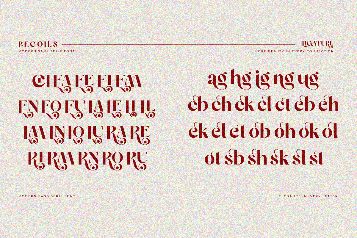 Recoils, a Sans Serif Font by zaaintype (Photo 5 of 10)