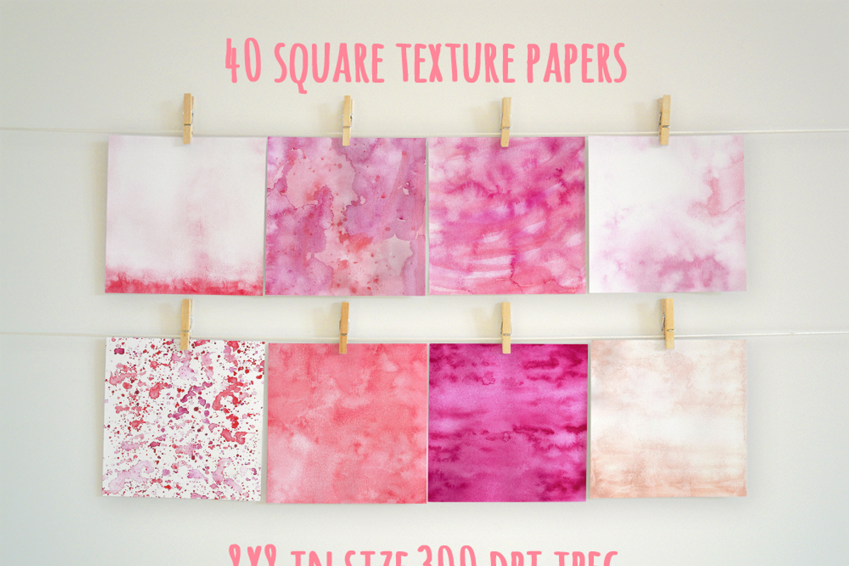 Sweet Love Watercolor Collection, a Texture Graphic by Sinziana Romanescu (Photo 10 of 15)