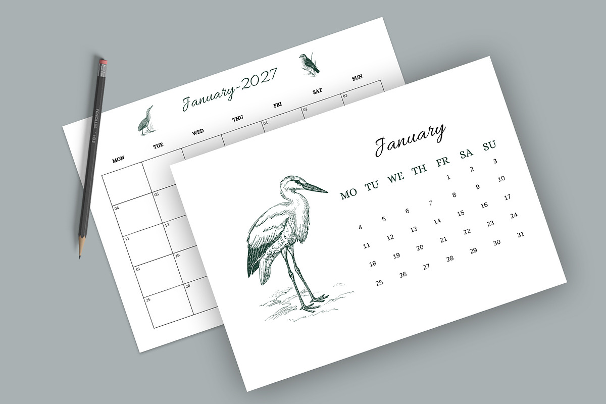Printable Calendar Template 2027, a Stationery Template by Design Zone (Photo 4 of 6)