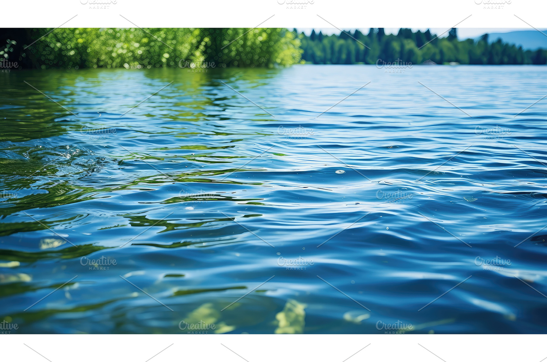 calm lake texture ai generated, a Nature Photo by pikepicture
