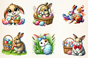 Easter Bunny Clipart,, an Illustration by DreamArtGraphic (Thumbnail 2 of 5)