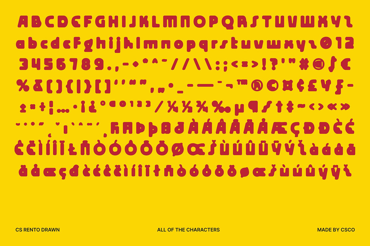 CS Rento Drawn, a Sans Serif Font by Craft Supply Co. (Photo 8 of 8)