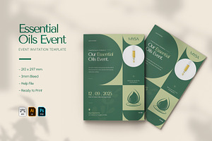 Essentials Oil Event -  Invitation, an Invitation Template by VUNIRA