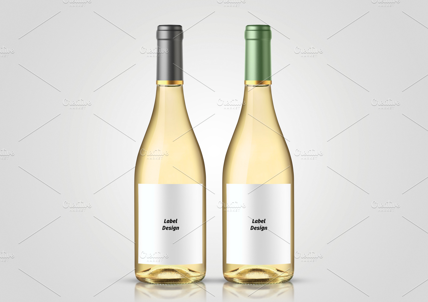 Mockup 2 bottle white wine 1 containing alcohol, alcoholic drinks, and, a Food & Drink Photo by Fenea Silviu