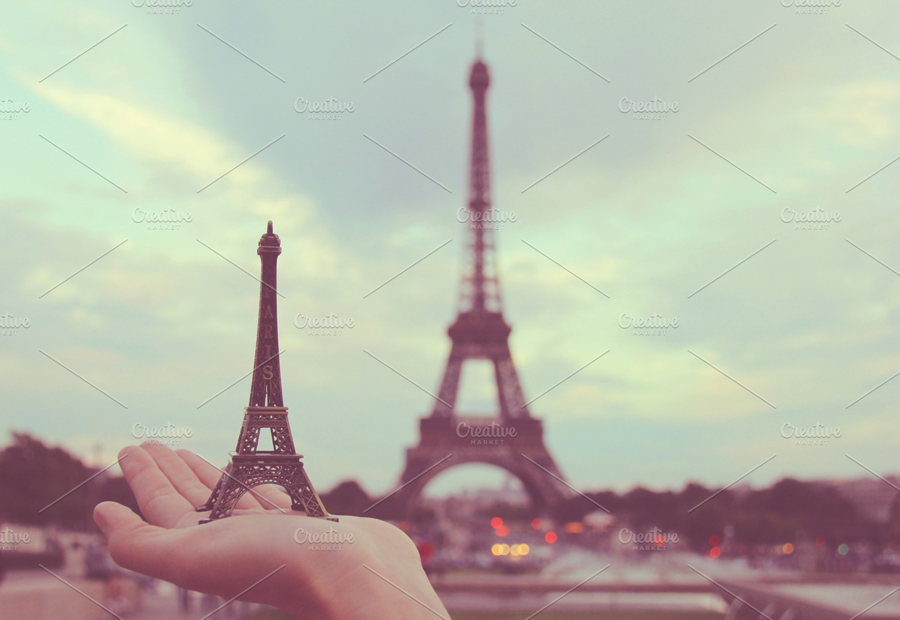 Small Eiffel Tower on Hand