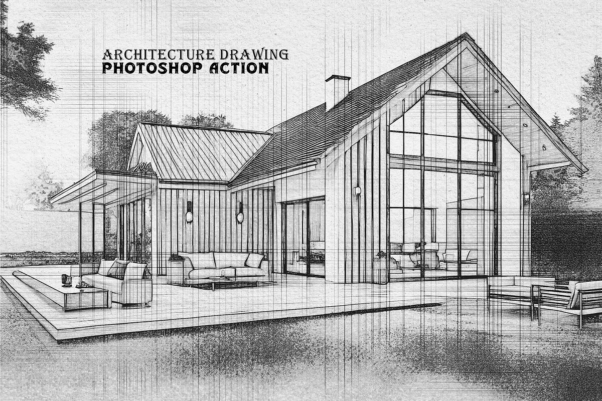 Architecture Drawing Action, an Action Add-On by Photoshop Action (Photo 1 of 10)