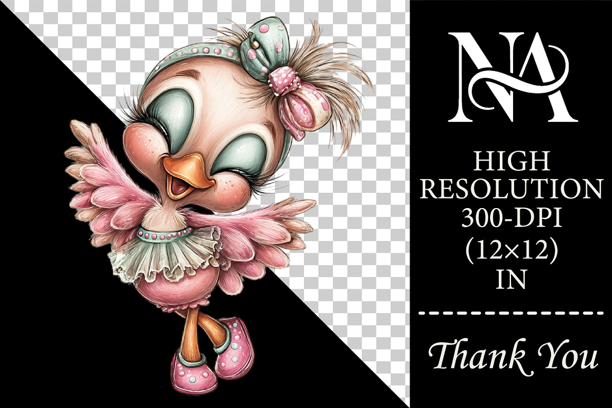 Whimsical Easter Flamingo Clipart, an Animal Illustration by RobertsArt (Photo 2 of 5)